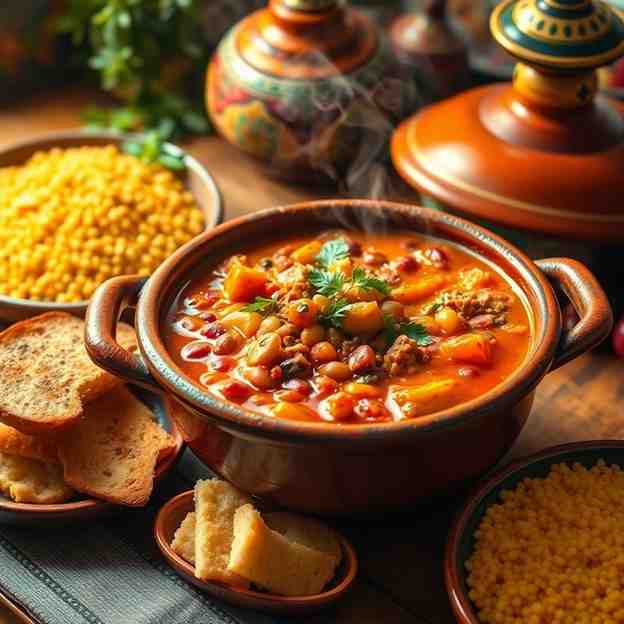 Algerian Doubara spicy Bean Stew Recipe